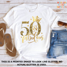 50 en Fabulous Gold Shimmer Verjaardag