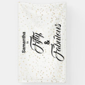 50 en Fabulous Gold Stars Persoonlijke banner (Verticaal)