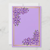 50 en Fabulous Gold Violet 50e verjaardag Kaart (Achterkant)