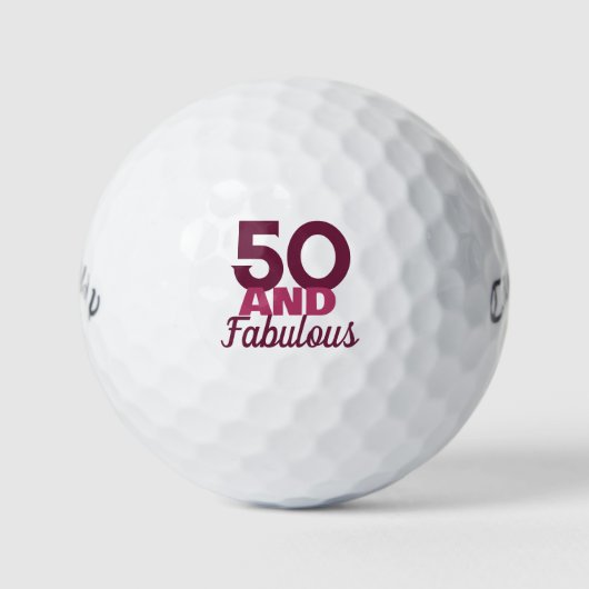 50 en Fabulous Golfballen (Voorkant)