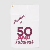 50 en Fabulous Golfhanddoek (Voorkant)