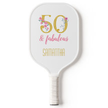 50 en Fabulous Goud en Roze Bloemen