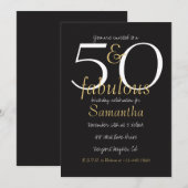 50 en Fabulous Goud Zwart Wit Kaart (Voorkant / Achterkant)