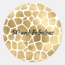 50 en Fabulous Gouden Giraffe Abstract