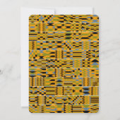 50 en Fabulous Gouden Kente Verjaardagsfeestje Kaart (Achterkant)