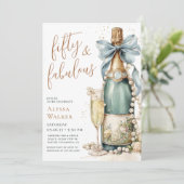 50 En Fabulous Gouden Script 50ste Verjaardagsfees Kaart (Staand voorkant)