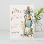 50 en Fabulous Gouden Script Verrassingsfeest Kaart (Staand voorkant)
