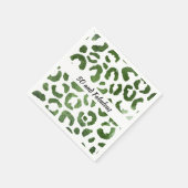 50 en Fabulous Green Cheetah Print Abstract Servet (Hoek)