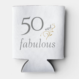 50 en fabulous Grijs & Goud Aangepaste 50ste Verja Blikjeskoeler