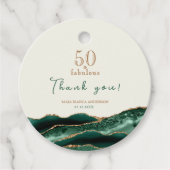 50 en Fabulous Groene Gouden Agaat Dank u Bedankjes Labels (Voorkant)