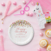 50 en Fabulous Happy Birthday-Bord Papieren Bordje (Feest)