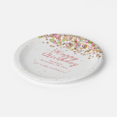 50 en Fabulous Happy Birthday-Bord Papieren Bordje (Gekanteld)