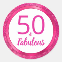 50 en Fabulous Heet Roze Glam 50e Verjaardagsfeest