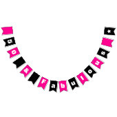 50 en Fabulous Hot Pink en black Vlaggetjes (Alle)