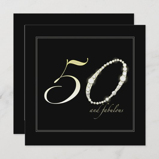 50 en Fabulous Kaart (Voorkant / Achterkant)