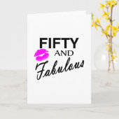 50 en Fabulous Kaart (Gele Bloem)