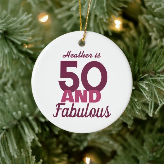 50 en Fabulous Keramisch Ornament (Boom)