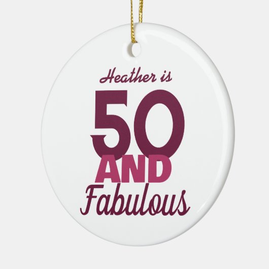50 en Fabulous Keramisch Ornament (Links)