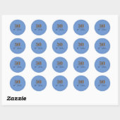 50 en Fabulous Leopard Ronde Sticker (Vel)