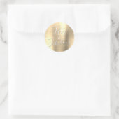 50 en Fabulous Luxe Goud Modern Ronde Sticker (Tas)