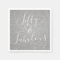 50 en Fabulous Luxe Zilveren Glitter