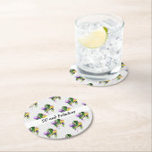 50 en Fabulous Mardi Gras Ballons Ronde Kartonnen Onderzetter (Insitu)