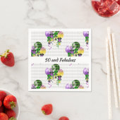 50 en Fabulous Mardi Gras Ballons Servet (Insitu)