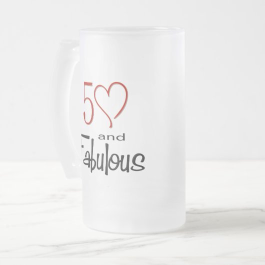 50 en Fabulous Matglas Bierpul (Voorkant links)