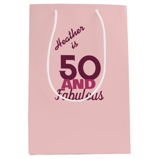 50 en Fabulous Medium Cadeauzakje (Voorkant)