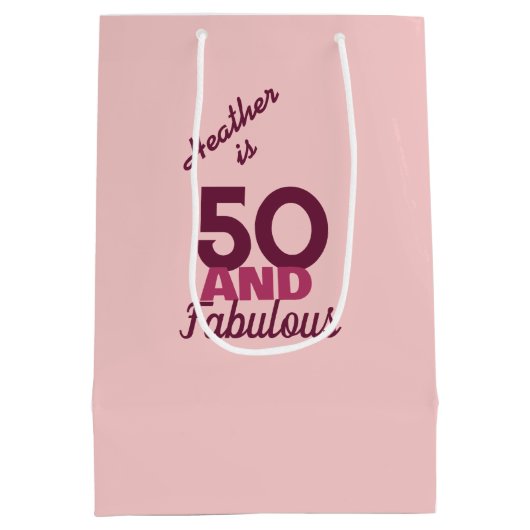 50 en Fabulous Medium Cadeauzakje (Achterkant)