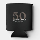 50 en Fabulous met Naam Verjaardag Koelbox Blikjeskoeler (Achterkant)