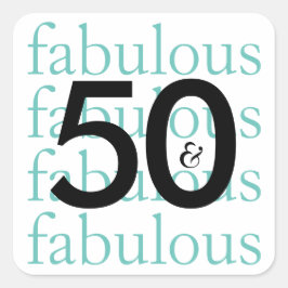 50 en Fabulous Milestone Birthday Stickers