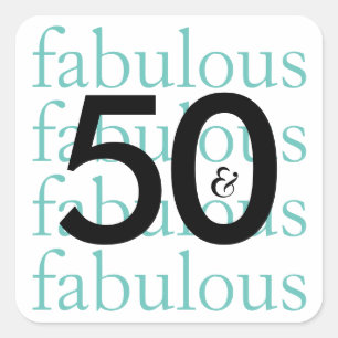50 en Fabulous Milestone Birthday Stickers
