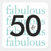 50 en Fabulous Milestone Birthday Stickers (Voorkant)