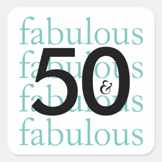50 en Fabulous Milestone Birthday Stickers (Voorkant)