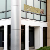 50 en Fabulous Modern 50th Birthday Foto Spandoek (Buitenkant Gebouw)