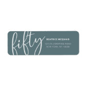 50 en Fabulous Modern Lettering Etiket (Voorkant)