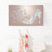 50 en Fabulous Modern Roos Gold 50e verjaardag Spandoek (Insitu)