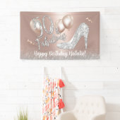 50 en Fabulous Modern Roos Gold 50e verjaardag Spandoek (Insitu)