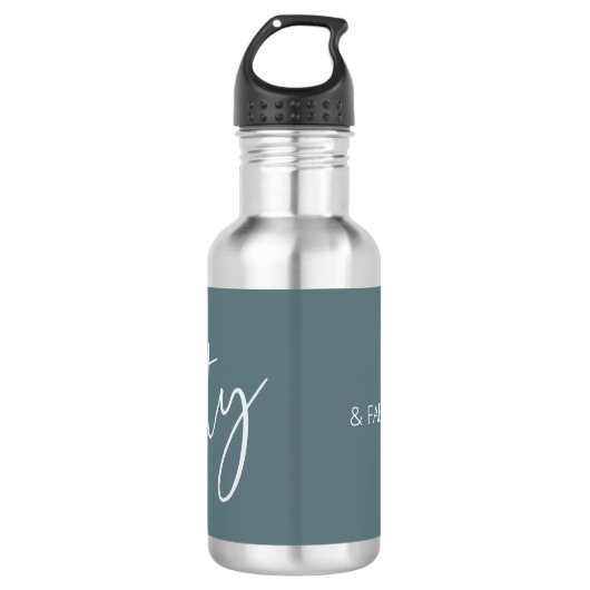 50 en Fabulous Modern Script Grijs Waterfles (Voorkant)