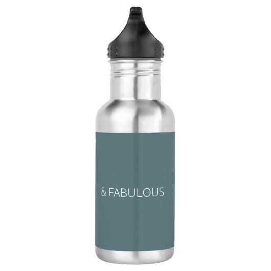 50 en Fabulous Modern Script Grijs Waterfles (Rechts)