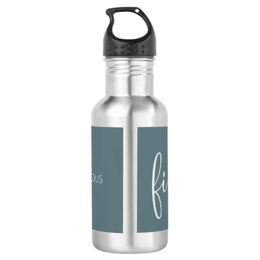 50 en Fabulous Modern Script Grijs Waterfles (Achterkant)