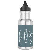 50 en Fabulous Modern Script Grijs Waterfles (Links)