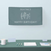 50 en Fabulous Modern Script Spandoek (Beurs)