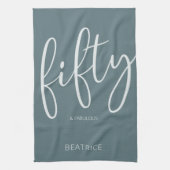 50 en Fabulous Modern Script Theedoek (Verticaal)