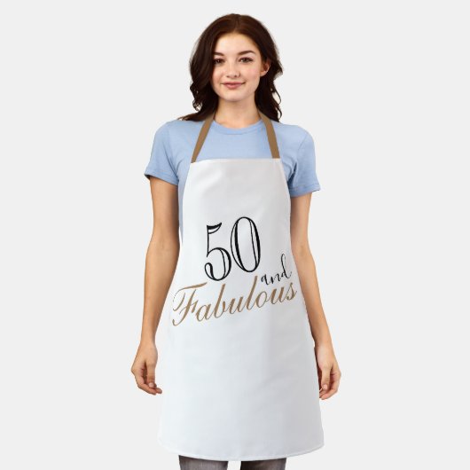 50 en Fabulous Moderne en Elegante 50ste Verjaarda Schort (Gedragen)