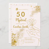 50 en Fabulous Mystiek 50ste Verjaardag Kaart (Voorkant / Achterkant)