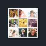 50 en Fabulous Naam 8 Fotocollage Keepsake Canvas Afdruk<br><div class="desc">Van de Charm Design Studio: 50 en Fabulous Name en 8 Fotocollage Canvas Print — AS A KEEPSAKE — wat een heerlijke herinnering aan deze bijzondere dag. Dit is zo'n vrolijk bericht voor een 50ste verjaardag — gemakkelijk gepersonaliseerd met favoriete foto's en voor altijd genoten</div>