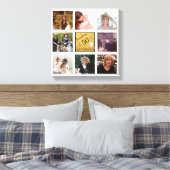 50 en Fabulous Naam 8 Fotocollage Keepsake Canvas Afdruk (Insitu (Slaapkamer))