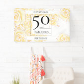 50 en Fabulous Name Yellow Rose Floral Black Spandoek (Insitu)
